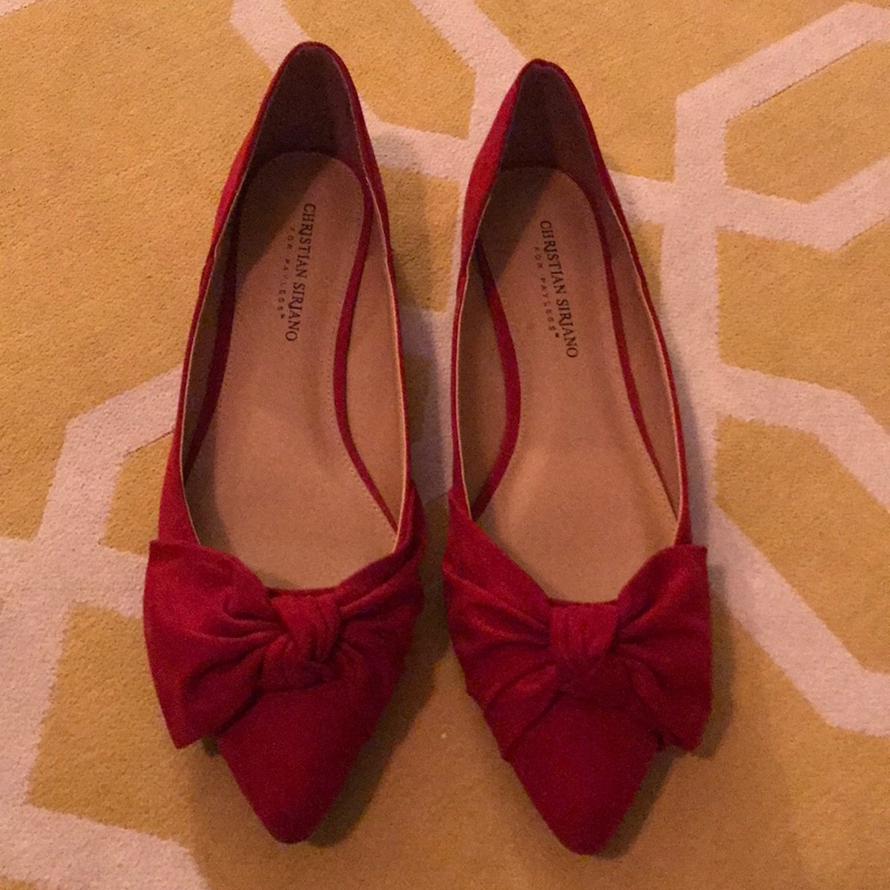 Christian Soriano red bow flats 9.5